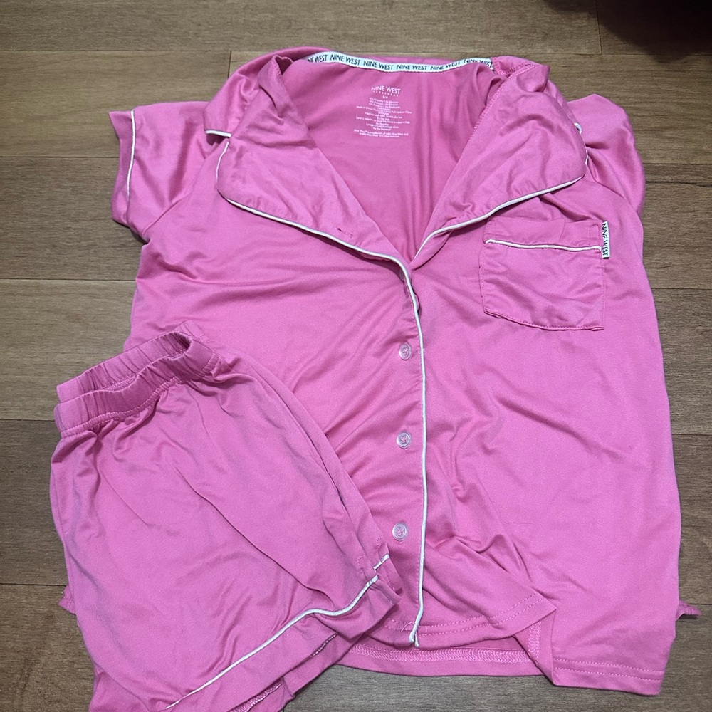 Nine West Pink Pajama Top with Zipper
